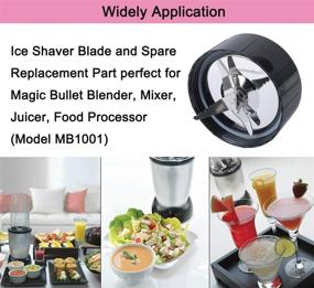 img 1 attached to 🍹 16 OZ Cups Compatible with Magic Bullet Replacement Parts + Cross Ice Blades + 4 PCS Gear Seals: Perfect Mixer Accessories for Magic Bullet 250W Blender