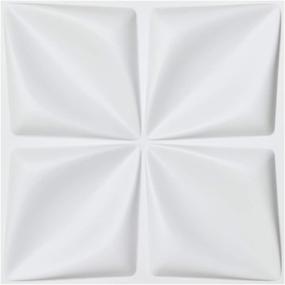 img 4 attached to 🏞️ Enhance Your Space with Art3d Decorative 3D Wall Panels - White, 12 Tiles, 32 Sq Ft.