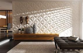 img 3 attached to 🏞️ Enhance Your Space with Art3d Decorative 3D Wall Panels - White, 12 Tiles, 32 Sq Ft.
