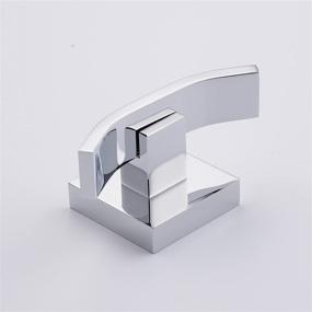 img 2 attached to 🐝 Beelee BA9103C Double Towel/Robe Hook: Beautifully Polished Chrome Square Wall Mounted Coat Clothes Hook for Bathroom