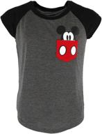 детская одежда disney mickey peekaboo pocket charcoal для девочек логотип