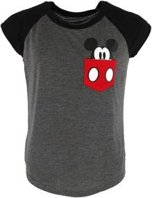 img 4 attached to Детская одежда Disney Mickey Peekaboo Pocket Charcoal для девочек