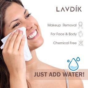 img 3 attached to 🧖 LAVDIK Soft Extra Thick Daily Facial Cleansing Cloths for Sensitive Skin, Disposable Makeup Removing Wipes - Ideal for Baby Care, Cleansing Towelettes, Makeup Remover, Water Wipes