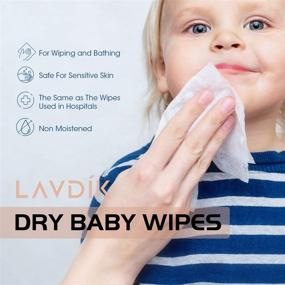 img 2 attached to 🧖 LAVDIK Soft Extra Thick Daily Facial Cleansing Cloths for Sensitive Skin, Disposable Makeup Removing Wipes - Ideal for Baby Care, Cleansing Towelettes, Makeup Remover, Water Wipes