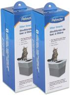 🐾 convenient petmate top entry litter pan liners (2): time-saving solution for a cleaner cat litter box logo