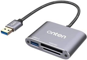 img 4 attached to ONTEN USB3.0 XQD/SD Card Reader - Compatible with Sony G/M Series & Lexar 2933x / 1400x USB Mark XQD Cards, SD/SDHC Card Reader for Windows/Mac OS (Space Grey)