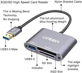 img 3 attached to ONTEN USB3.0 XQD/SD Card Reader - Compatible with Sony G/M Series & Lexar 2933x / 1400x USB Mark XQD Cards, SD/SDHC Card Reader for Windows/Mac OS (Space Grey)