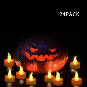 img 1 attached to 🕯️ GoodLights Flameless Candles 24-Pack LED Votive Battery Operated - Realistic Tea Light Candles for Festival Decor