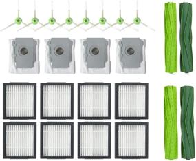 img 4 attached to 🧹 Complete Replacement Parts Set for iRobot Roomba I&E Series Vacuum Cleaner - Multi-Surface Rubber Brushes, HEPA Filters, Edge-Sweeping Brushes, Dirt Disposal Bags