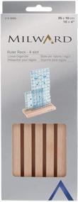 img 1 attached to Milward Ruler/Template Rack: Small Beech Wood Organizer with 4 Slots – Compact and Versatile, 25 x 10cm