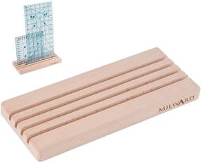 img 2 attached to Milward Ruler/Template Rack: Small Beech Wood Organizer with 4 Slots – Compact and Versatile, 25 x 10cm
