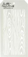 stampers anonymous tim holtz layered stencil: 🌲 4.125-inch by 8.5-inch woodgrain design perfect for crafting logo