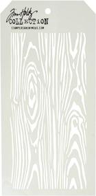 img 3 attached to Stampers Anonymous Tim Holtz Layered Stencil: 🌲 4.125-Inch by 8.5-Inch Woodgrain Design Perfect for Crafting