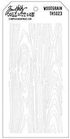 img 2 attached to Stampers Anonymous Tim Holtz Layered Stencil: 🌲 4.125-Inch by 8.5-Inch Woodgrain Design Perfect for Crafting