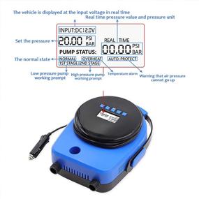 img 3 attached to 🔌 Intelligent Firmware Electric Air Pump for Inflatable SUP and Boat - furein SUP20D, 20PSI Double Stage with Built-in Temperature Sensor and Voltage Protection