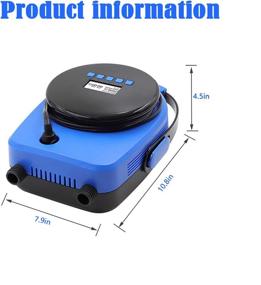 img 2 attached to 🔌 Intelligent Firmware Electric Air Pump for Inflatable SUP and Boat - furein SUP20D, 20PSI Double Stage with Built-in Temperature Sensor and Voltage Protection