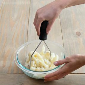 img 2 attached to 🥔 DRAGONN Heavy Duty Stainless Steel Potato Masher - Dishwasher Safe - Ideal for Potato Salads, Rustic Mashed Potatoes, and More Recipes - DN-KW-PM01