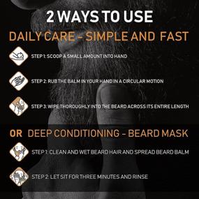 img 2 attached to 🧔 Gentle Vikings Beard Balm – Natural Organic Leave-in Conditioner for Strong & Soft Beards and Mustaches | Sandalwood Shea Moisture Styling Balm | Mens Beard Care Wax - 2 Ounce (60g)