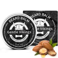 🧔 gentle vikings beard balm – natural organic leave-in conditioner for strong & soft beards and mustaches | sandalwood shea moisture styling balm | mens beard care wax - 2 ounce (60g) logo