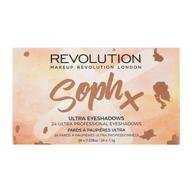 💄 makeup revolution sophx ultra 24 eyeshadow palette: stunning shimmer eyeshadow makeup set for women with pigmented color shades logo