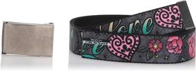 img 1 attached to Buckle Down Belt: Love Kills Tattoo - Edgy Style meets Bold Statement