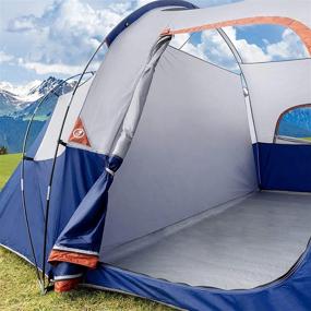 img 2 attached to 🏕️ CAMPROS 9-10 Person Camping Tent - Waterproof & Windproof Family Tent with Rainfly, 4 Mesh Windows, Double Layer, Easy Setup - Portable & All-Seasons with Carry Bag