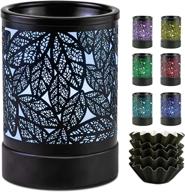 🕯️ elusiaka wax melt warmer: 7 led color changing metal oil burner for aromatherapy & home décor логотип