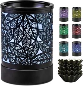 img 4 attached to 🕯️ ElusiaKa Wax Melt Warmer: 7 LED Color Changing Metal Oil Burner for Aromatherapy & Home Décor