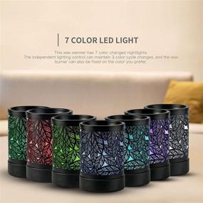 img 3 attached to 🕯️ ElusiaKa Wax Melt Warmer: 7 LED Color Changing Metal Oil Burner for Aromatherapy & Home Décor