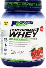 img 4 attached to 🍓 Performance Inspired Nutrition All Natural WHEY Protein Powder - 25G - Enriched with BCAAs - Enhanced Digestion - High Fiber Content - Strawberries & Cream Flavor - 2lb