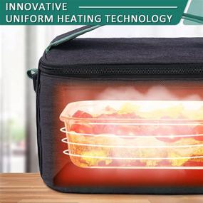 img 2 attached to 🚗 SabotHeat Smart Portable Car Oven: 12V 90W Hot Plate with Adjustable Heat Levels & Timer - Perfect Portable Microwave for Reheating & Cooking On-The-Go, Fast Heating Food Warmer Lunch Box for Trips & Outdoor Work