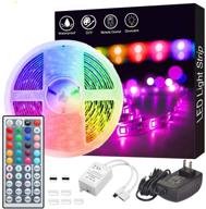 🌈 goadrom waterproof 16.4ft 5m led strip lights - flexible color changing rgb smd 5050 150leds light strip kit with 44 keys ir remote controller and 12v power supply логотип