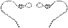 img 4 attached to 👂 50pcs Hypoallergenic Stainless Steel Earring Hooks from VALYRIA, measuring 15mmx15mm