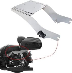 img 4 attached to Превосходные хромированные замки для седла багажника Razor Chop Trunk для Harley Touring FL 1997-2008 - King Tour Pack Pak.