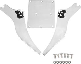 img 1 attached to Превосходные хромированные замки для седла багажника Razor Chop Trunk для Harley Touring FL 1997-2008 - King Tour Pack Pak.