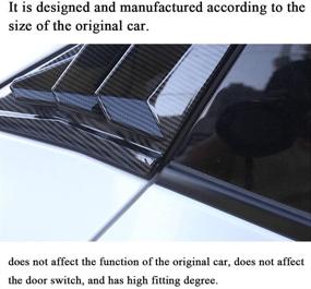 img 2 attached to 🚗 Матово-черные вентиляционные решетки окна из ABS, покрытие тенями, створки для вентиляции для 2016-2020 10-го поколения Honda Civic Hatchback, Civic Type R Compatible - От Rifoda.