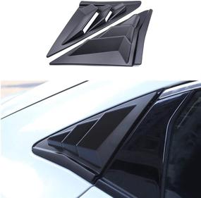 img 4 attached to 🚗 Матово-черные вентиляционные решетки окна из ABS, покрытие тенями, створки для вентиляции для 2016-2020 10-го поколения Honda Civic Hatchback, Civic Type R Compatible - От Rifoda.