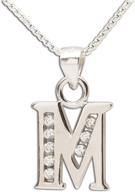 sterling silver cz initial letter necklaces for girls logo