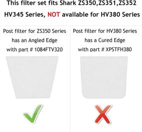 img 3 attached to 🔍 High-quality Replacement Set for Shark Rocket Vacuum HV345 ZS350 ZS351 ZS352 HV320 HV321 HV322 HV324Q HV345 UV330 UV422 UV480 - 4 Foam & Felt Filters + 4 Post-Filters, Part # XPMFK320 & 1084FTV320