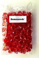 💎 enhance events with homeneeds inc round diamond crystals treasure gems 1 lb. bag (ruby red): perfect table scatters, vase fillers, wedding and birthday decorations, crafts, and favors logo