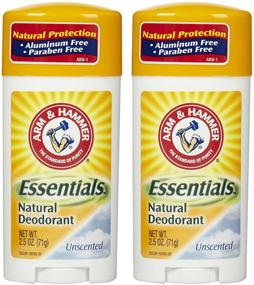 img 1 attached to Arm & Hammer Essentials Natural Deodorant: Unscented – 2.5 oz (2 pk), Best Odor Protection
