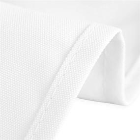 img 3 attached to LinenTablecloth White Polyester Rectangular Tablecloth, 60 x 102-Inch