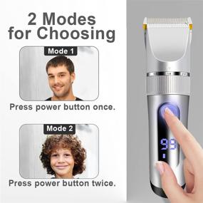 img 1 attached to 💇 BOMPOW Electric Hair Clippers for Men - Hair Cutting Kit with Adjustable Speeds, Trimmer Barber Kit, 6 Guide Combs - Silver