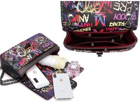 img 1 attached to VOGUZY Handbags Graffiti Crossbody Shoulder Women's Handbags & Wallets for Shoulder Bags