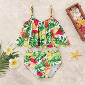 img 3 attached to Swimsuit Sleeveless Swimwear Two Piece Pineapple Apparel & Accessories Baby Girls