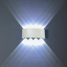 img 4 attached to FLYDEER Modern Wall Sconce Lights 8W LED Room Wall Lights Up Down Aluminium Wall Lighting Lamps For Living Room Bedroom Corridor (White-White Light)