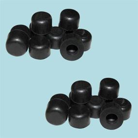 img 3 attached to 🛡️ Renovators Supply Black Silicone Door Stopper Tips | 1/4" Inner Diameter Bumper Caps | Pack of 10 Door Stop Replacement Tip Ends for Shock Absorption, Wall & Floor Protection | Premium Quality | Set of 2