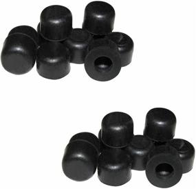 img 4 attached to 🛡️ Renovators Supply Black Silicone Door Stopper Tips | 1/4" Inner Diameter Bumper Caps | Pack of 10 Door Stop Replacement Tip Ends for Shock Absorption, Wall & Floor Protection | Premium Quality | Set of 2