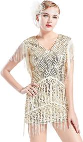 img 4 attached to 💃 Stylish and Shimmering: BABEYOND Flapper Fringed Roaring Sequins Girls' Clothing for Dresses