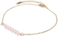 boost your energy and balance chakras with balibali 4mm mini gemstone psychic anklet - handmade dainty bead anklet for women and girls logo
